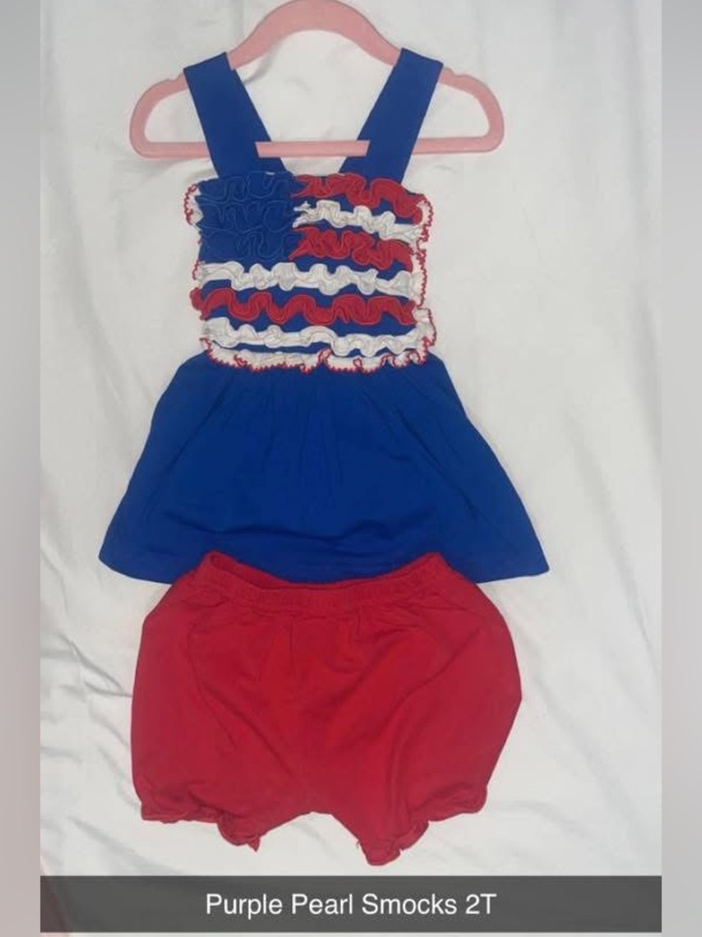 Toddler Red, White & Blue Tank Top Set - 2T, American Flag, Fourth of July